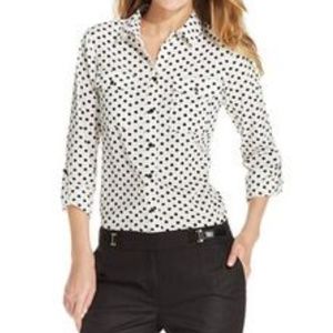 Jones New York Signature Apple Print Shirt
